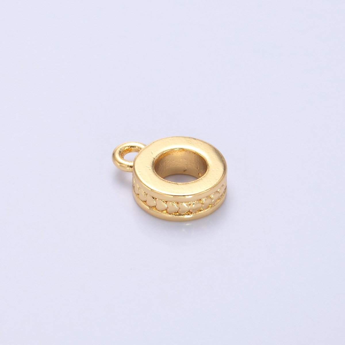 24K Gold Filled Heart Lined Rhondelle Drop Bail Finding in Gold & Silver | AF460 - DLUXCA