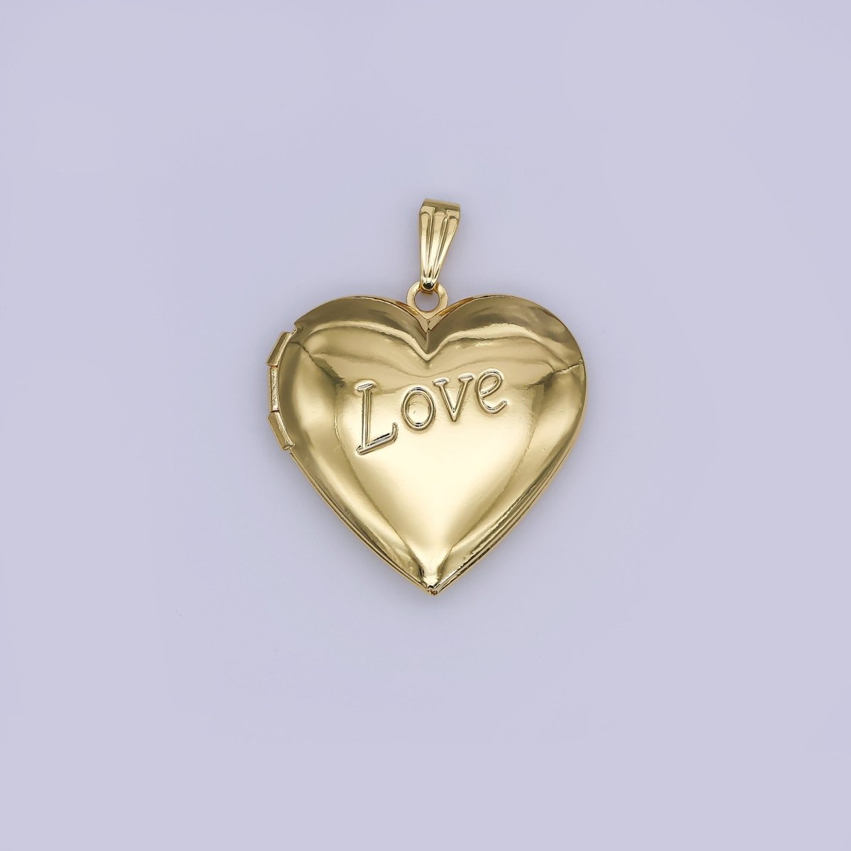 24K Gold Filled Heart Locket Pendant Love Photo Charm | AH484 - DLUXCA