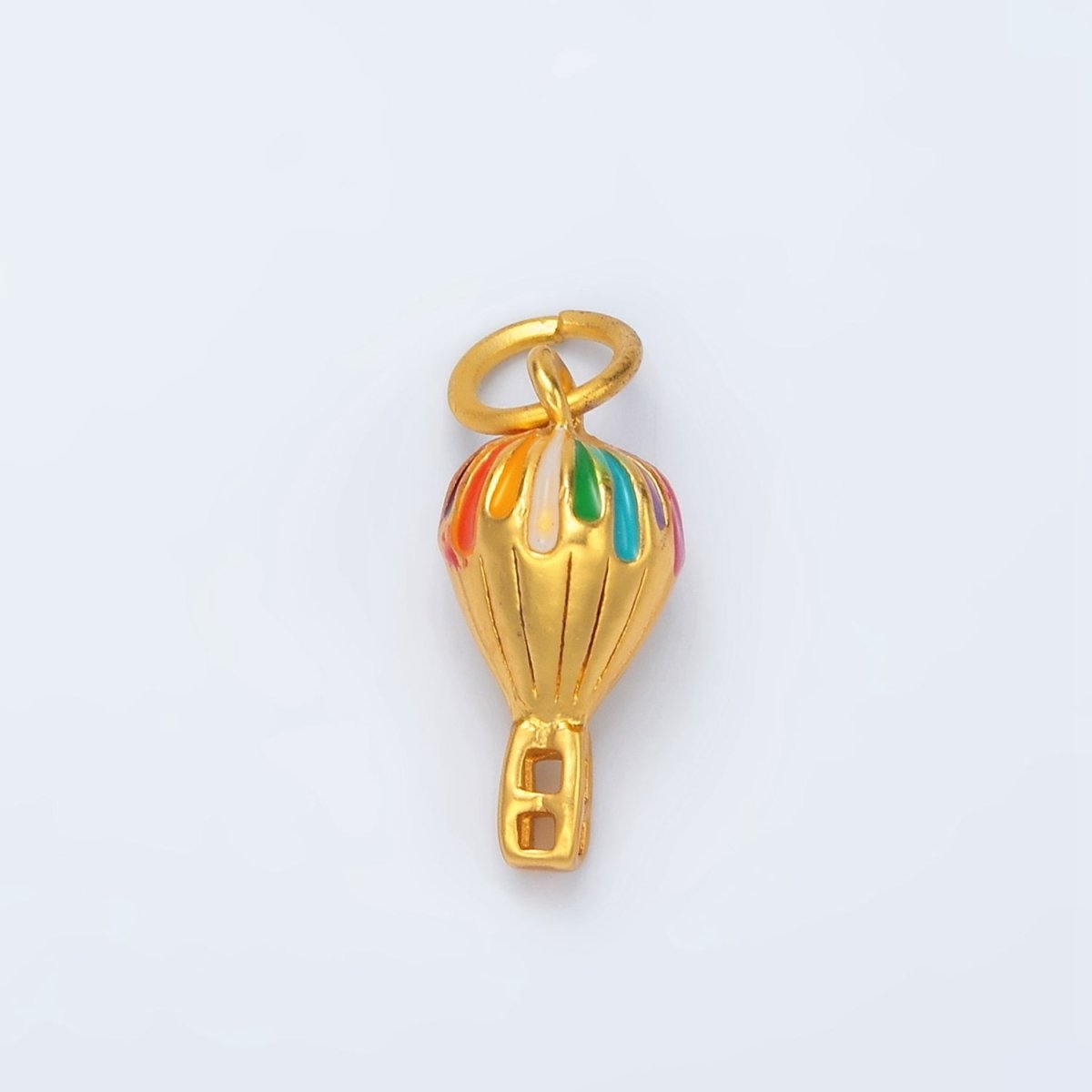 24K Gold Filled Hot Air Balloon Small Enamel Charm | M149 - DLUXCA