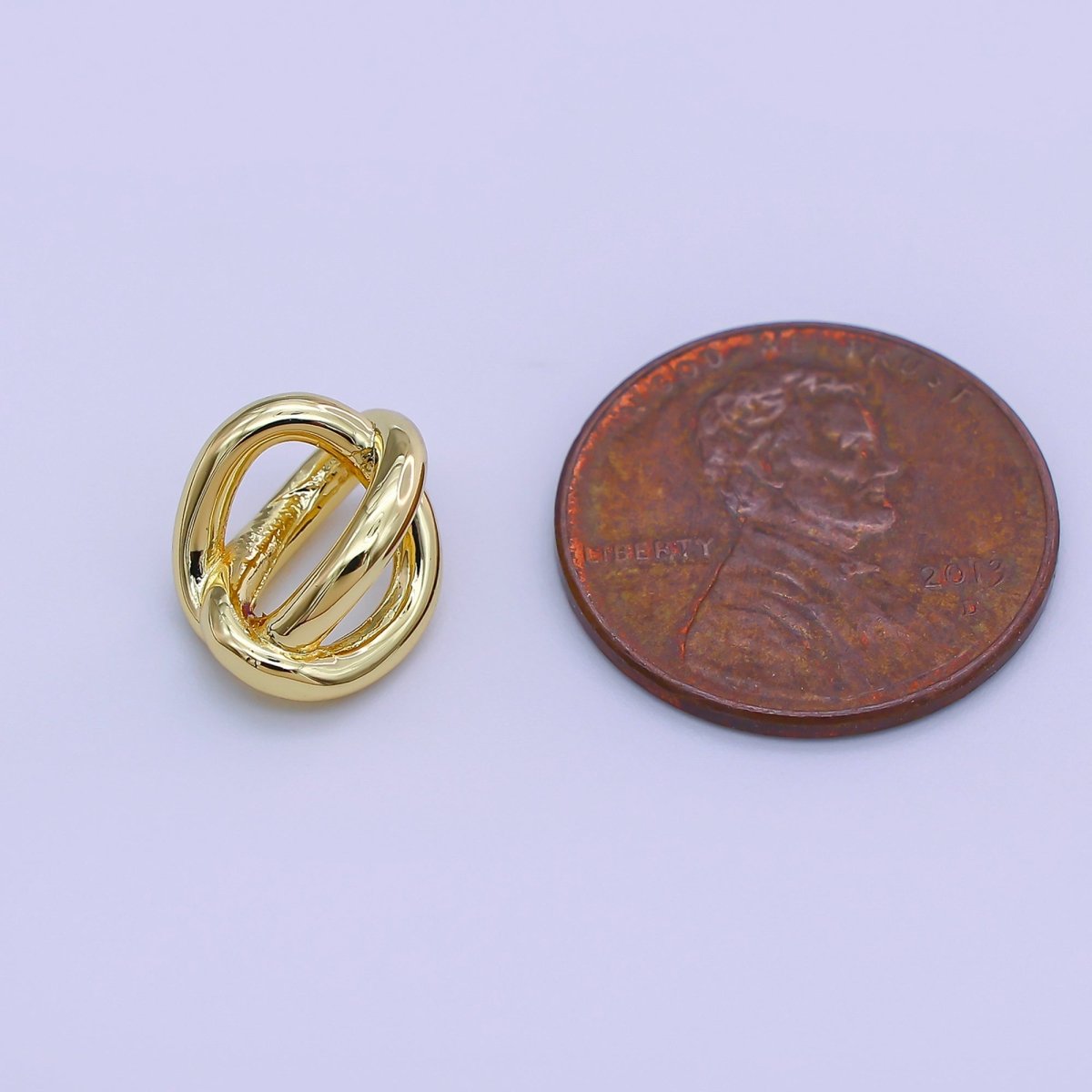 24K Gold Filled Infinity Knot Rounded Bead Spacer | B - 336 - DLUXCA