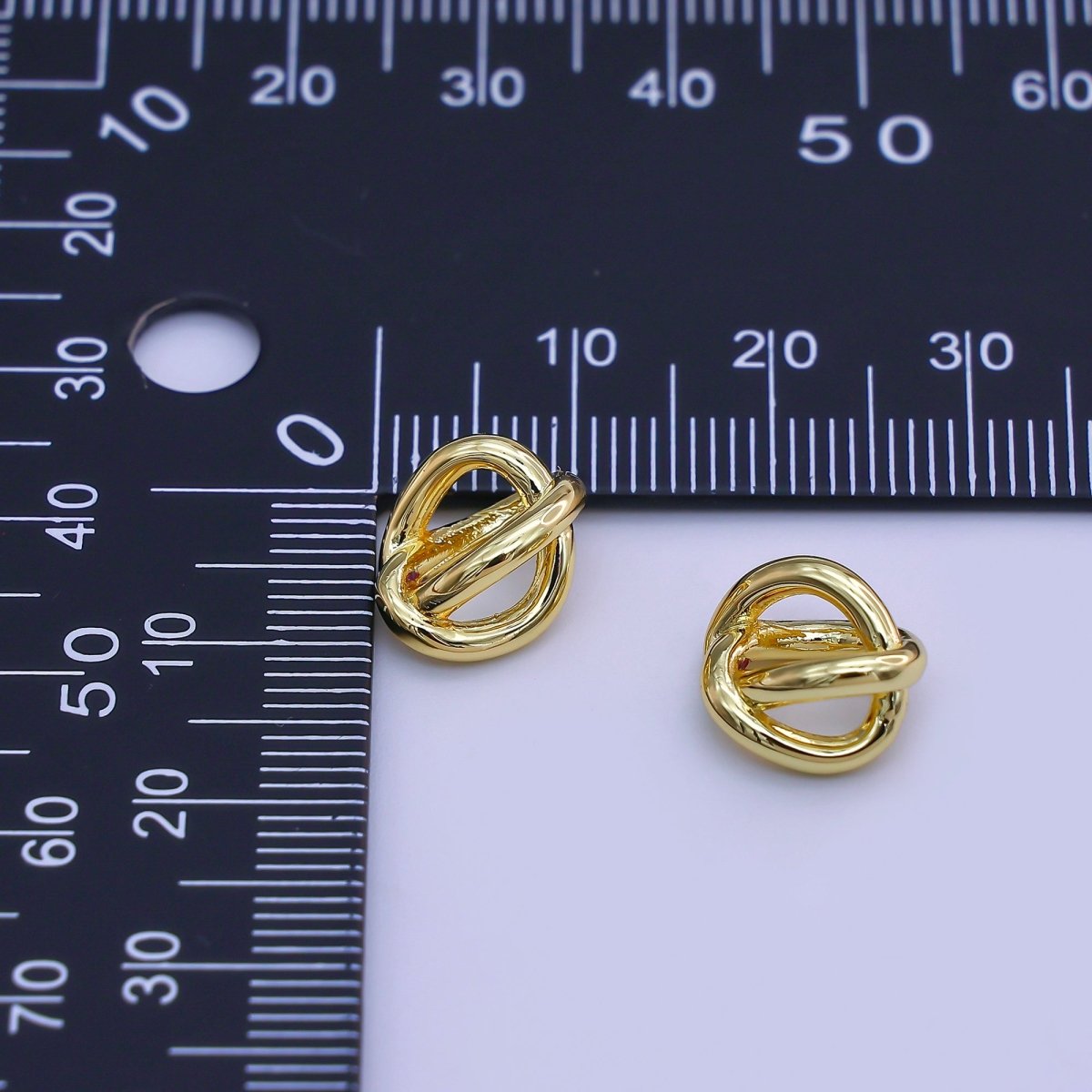 24K Gold Filled Infinity Knot Rounded Bead Spacer | B - 336 - DLUXCA