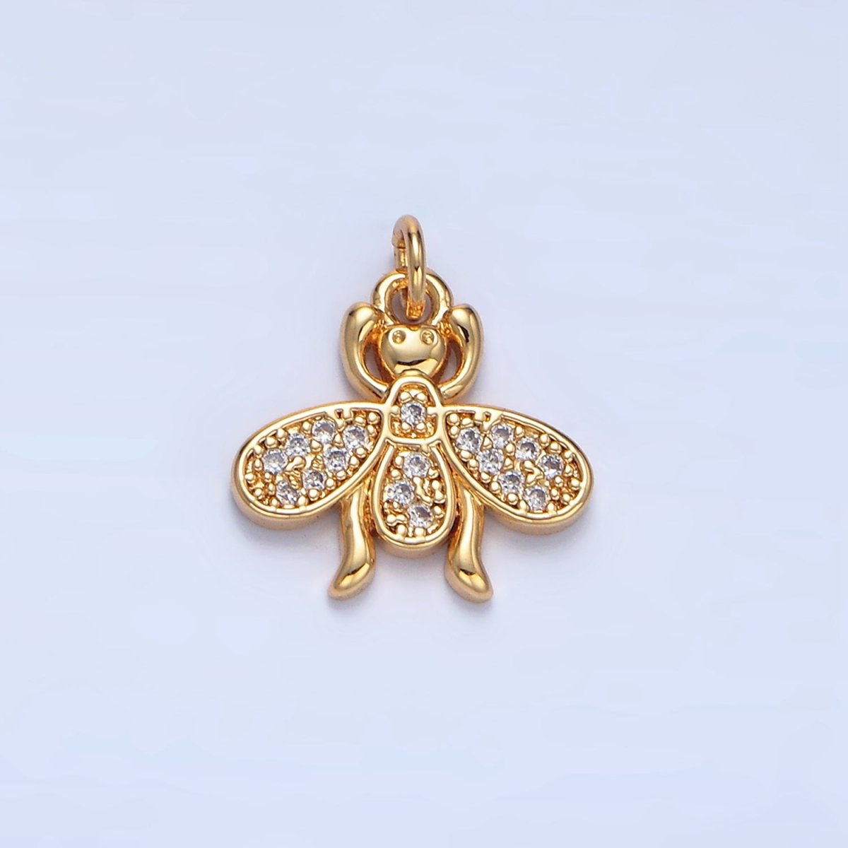 24K Gold Filled Insect Bug Animal Micro Paved CZ Charm | X870 - DLUXCA