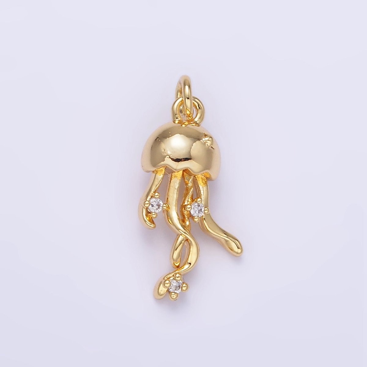 24K Gold Filled Jellyfish Ocean Animal Charm | AG850 - DLUXCA