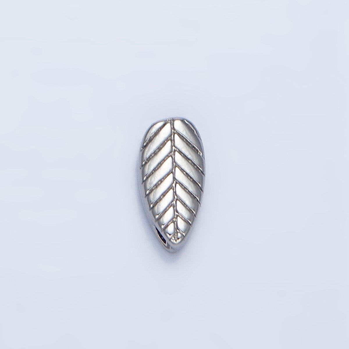 24K Gold Filled Leaf Nature Engraved Bead in Gold & Silver | B912 - DLUXCA