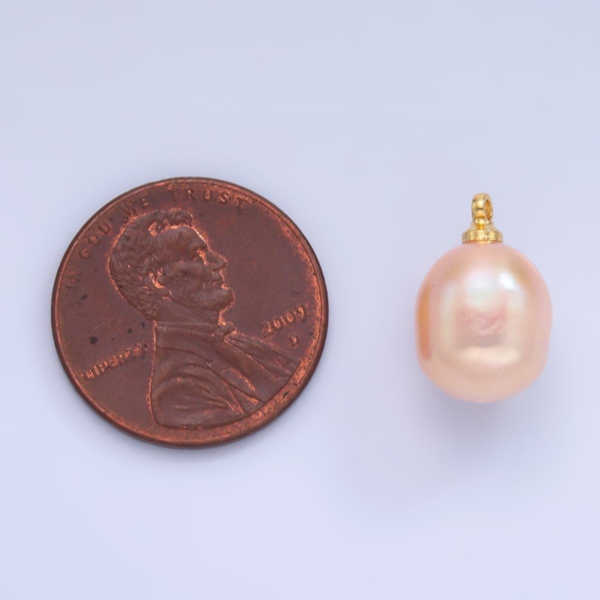 24K Gold Filled Light Purple, Pink, Dark Purple Freshwater Pearl Charm | P1580 P1583 P1584 - DLUXCA