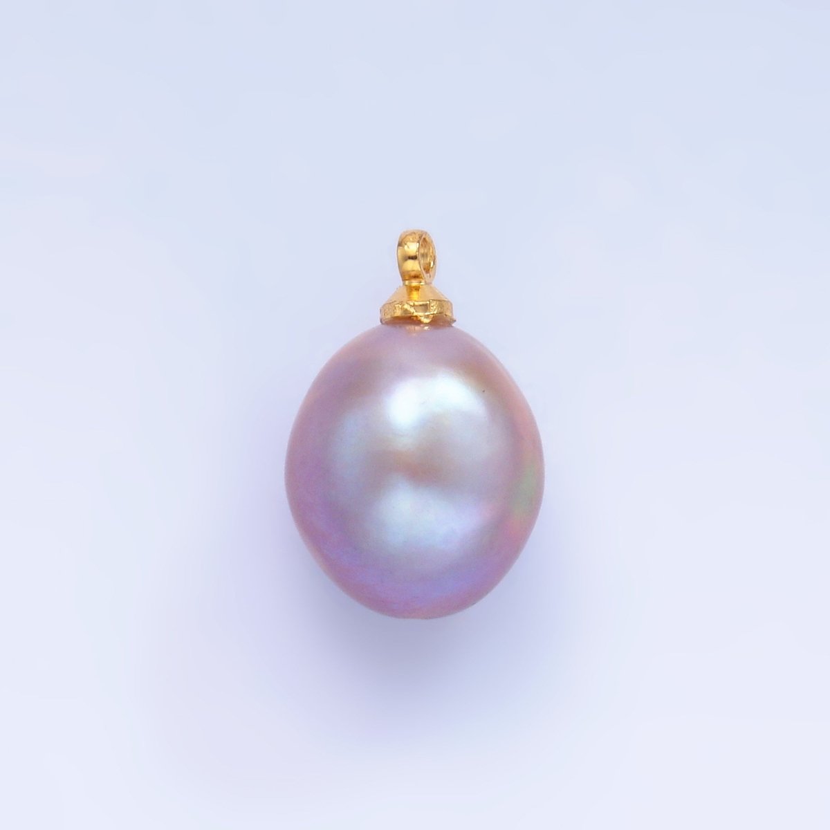 24K Gold Filled Light Purple, Pink, Dark Purple Freshwater Pearl Charm | P1580 P1583 P1584 - DLUXCA