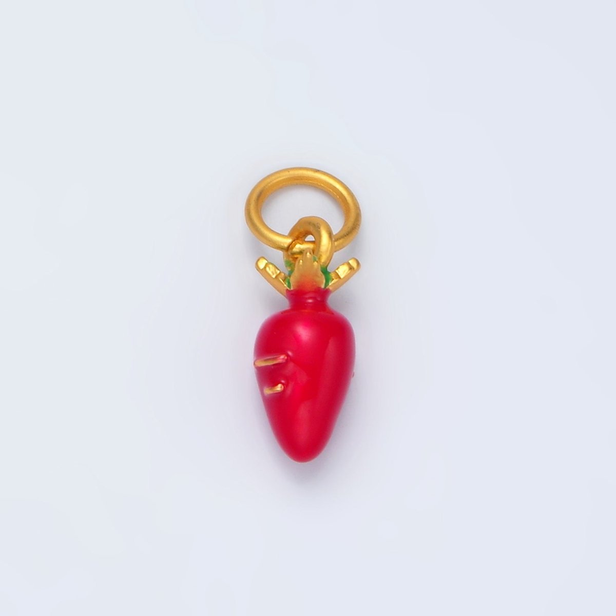 24K Gold Filled Long Red Beets Vegie Charm | AG919 - DLUXCA