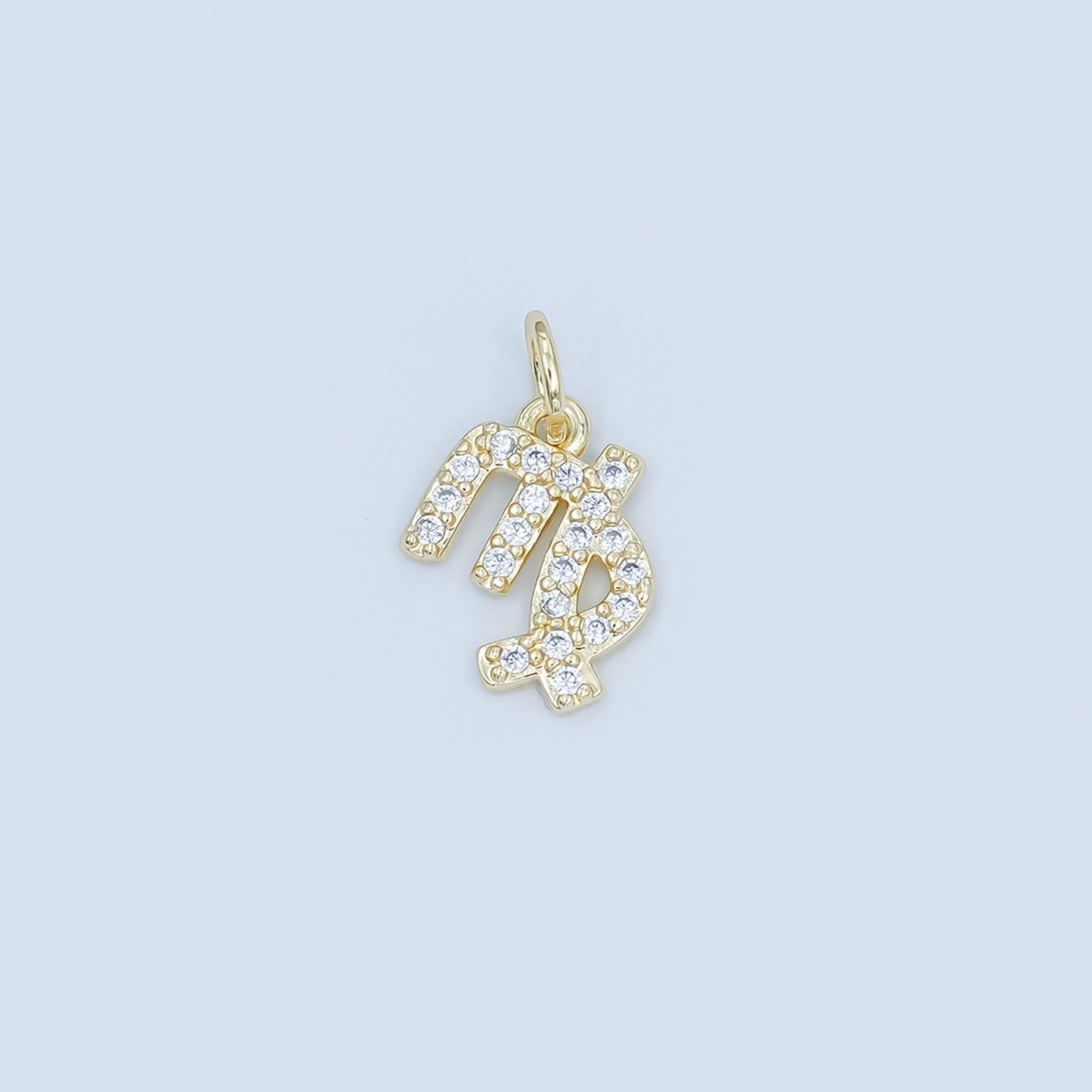 24K Gold Filled Micro Paved CZ Zodiac Sign Charm | A1313 - A1318 - DLUXCA