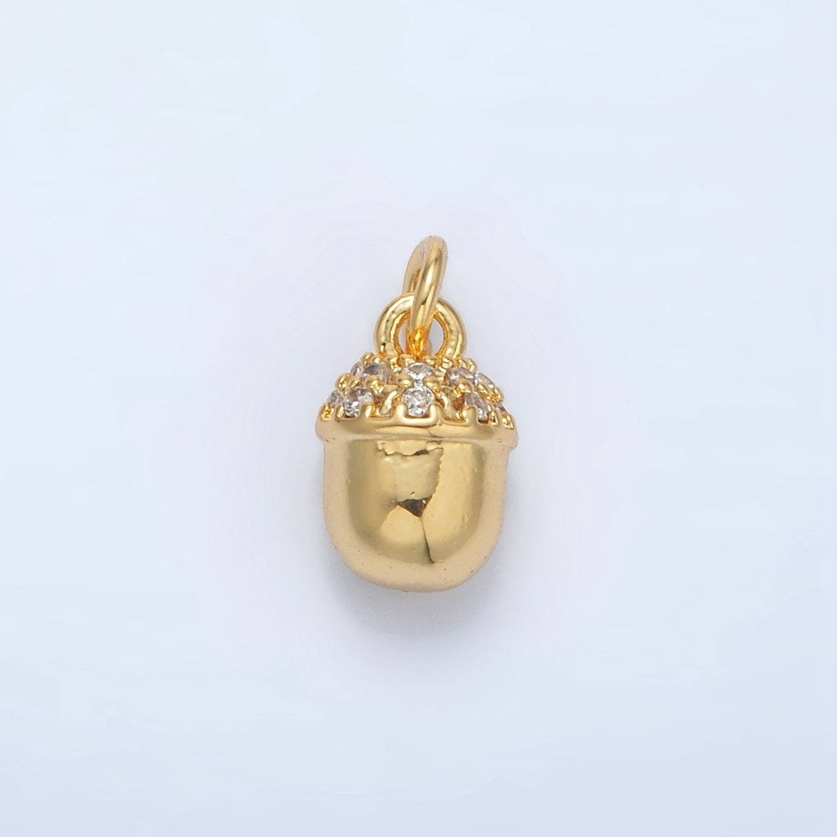 24K Gold Filled Micropaved Acorn Charm | AC - 158 - DLUXCA