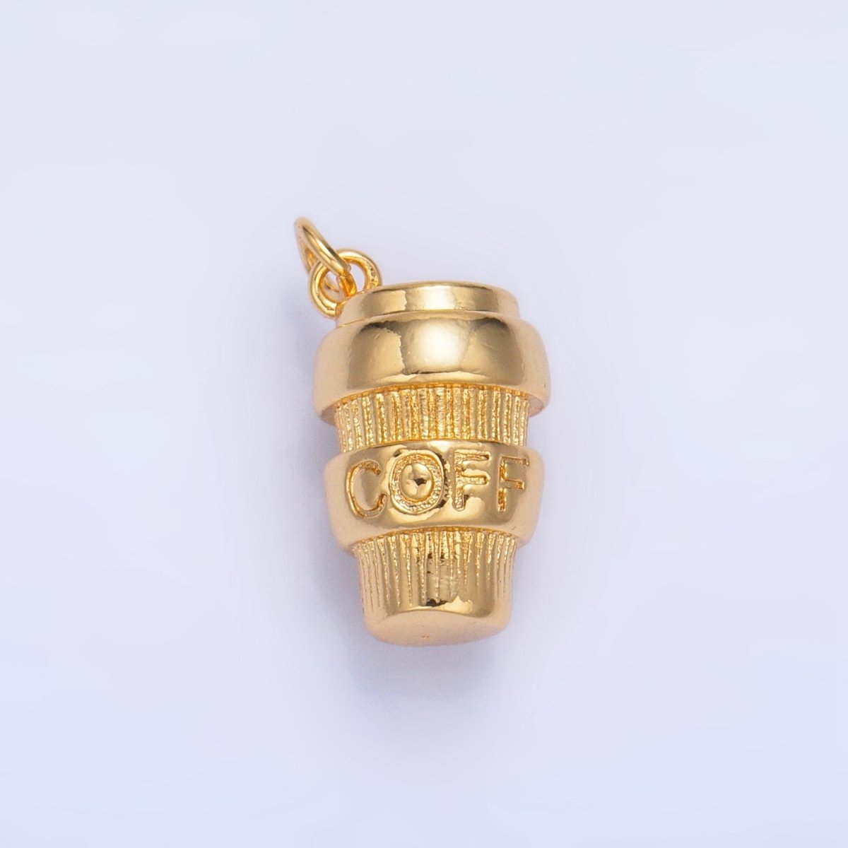 24K Gold Filled Mini 3D Multidimensional Coffee Tumbler Drink Charm in Gold & Silver | W670 - DLUXCA