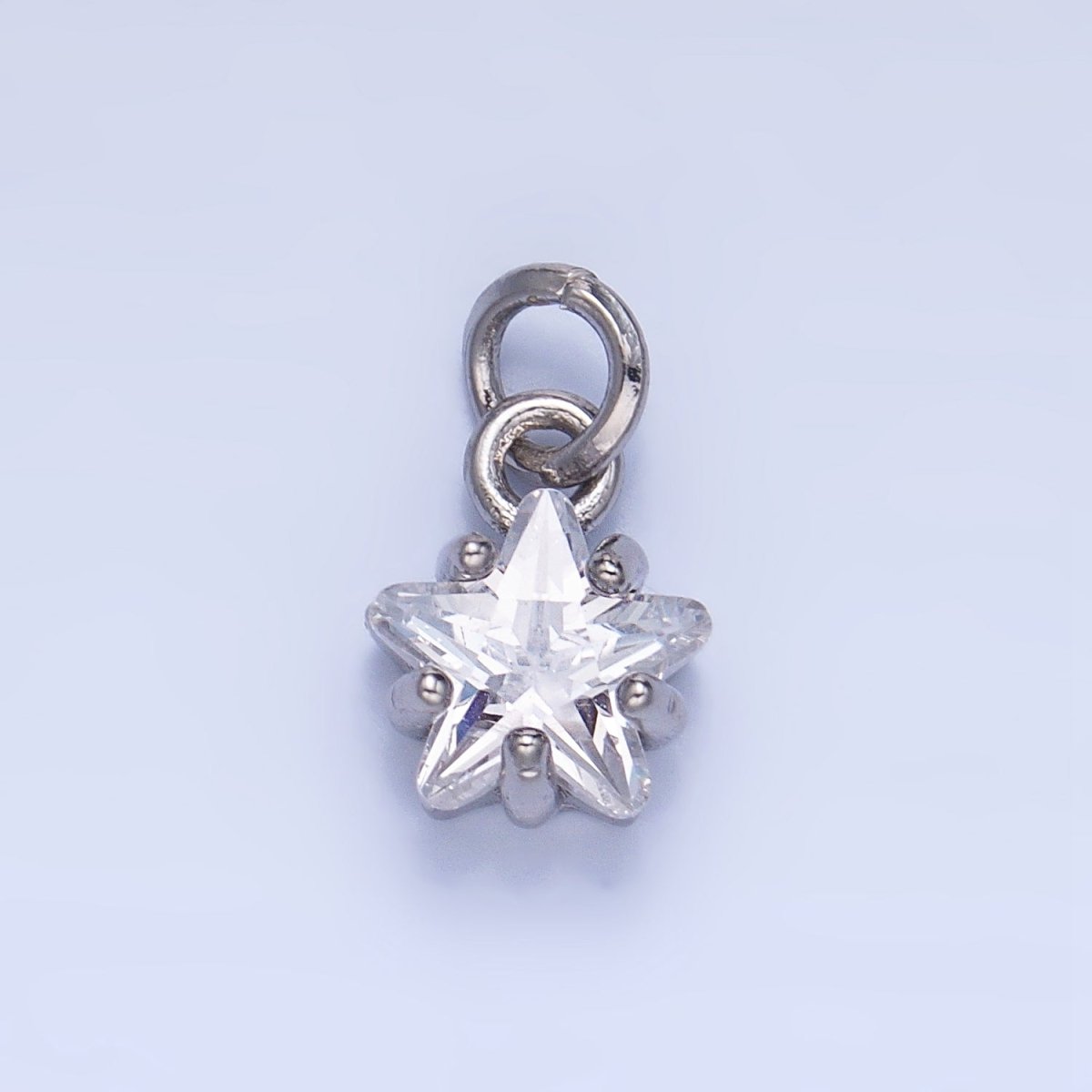 24K Gold Filled Mini Celestial Star CZ Charm in Gold & Silver | W028 - W039 - DLUXCA