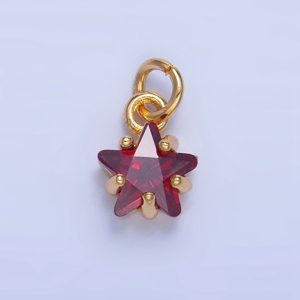 24K Gold Filled Mini Celestial Star CZ Charm in Gold & Silver | W028 - W039 - DLUXCA