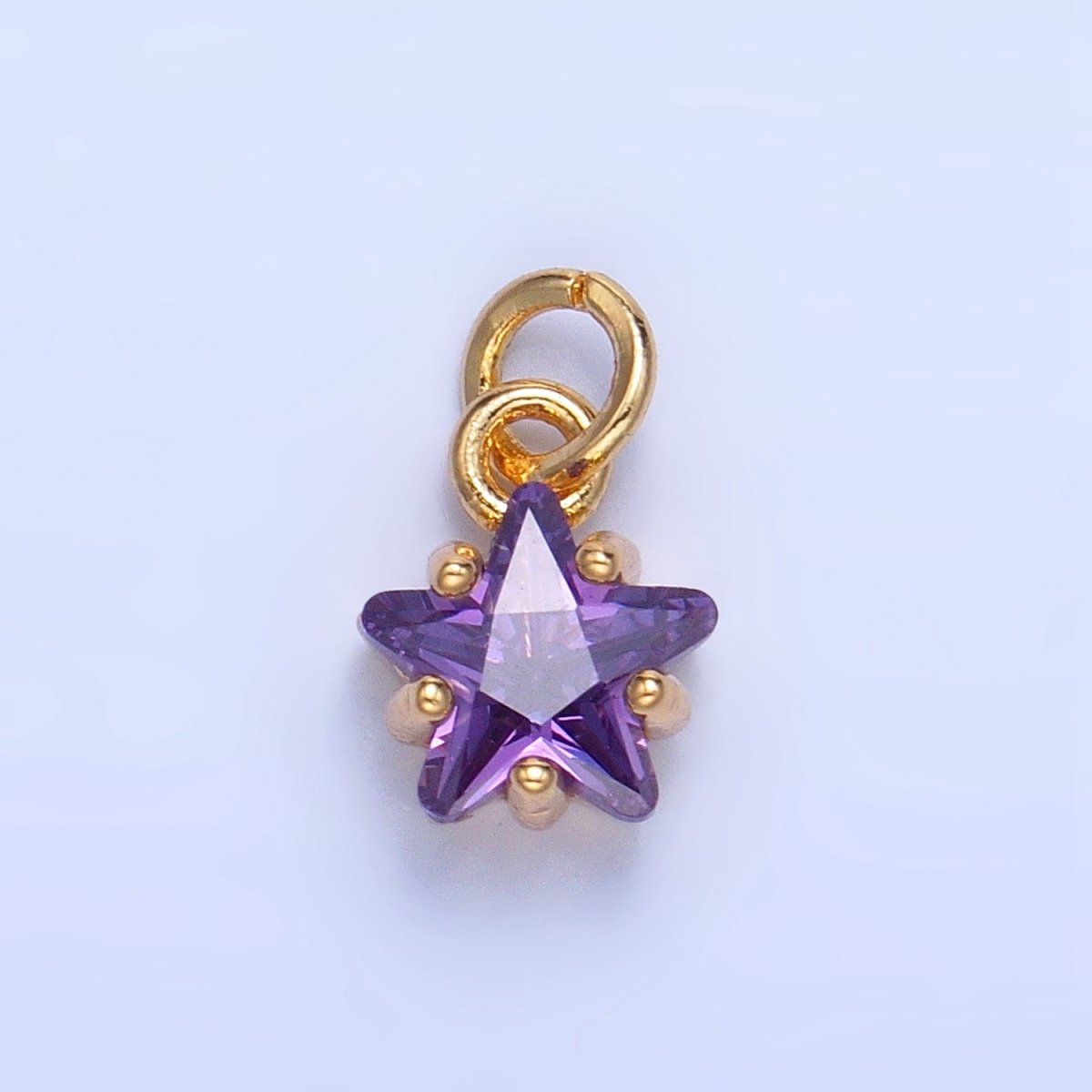 24K Gold Filled Mini Celestial Star CZ Charm in Gold & Silver | W028 - W039 - DLUXCA