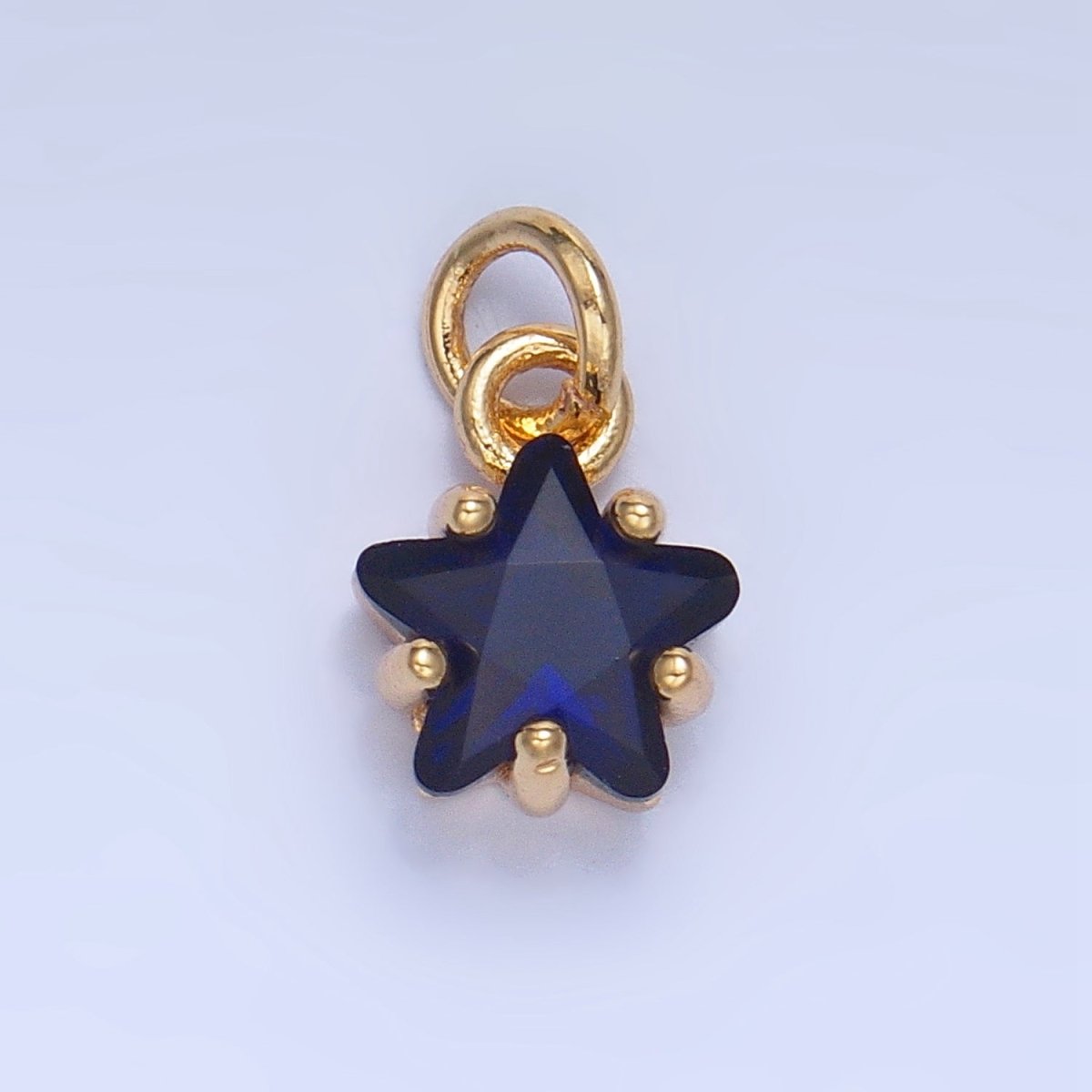 24K Gold Filled Mini Celestial Star CZ Charm in Gold & Silver | W028 - W039 - DLUXCA