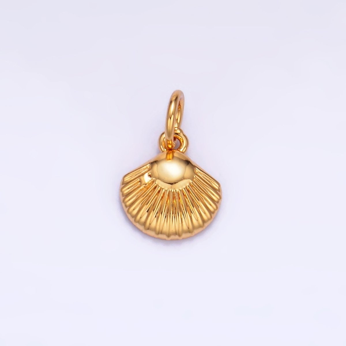 24K Gold Filled Mini Clam Sea Shell Minimalist Charm | W326 - DLUXCA