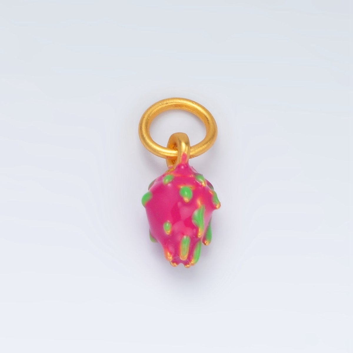 24K Gold Filled Mini Fuchsia Dragon Fruit Charm | AG - 920 - DLUXCA