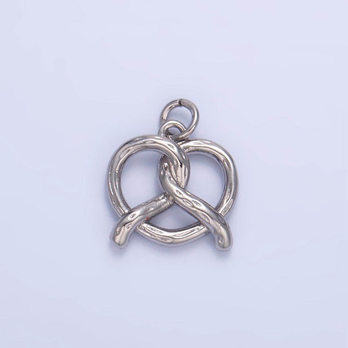 24K Gold Filled Mini Pretzel Pastry 3D Minimalist Charm in Gold & Silver | W105 - DLUXCA