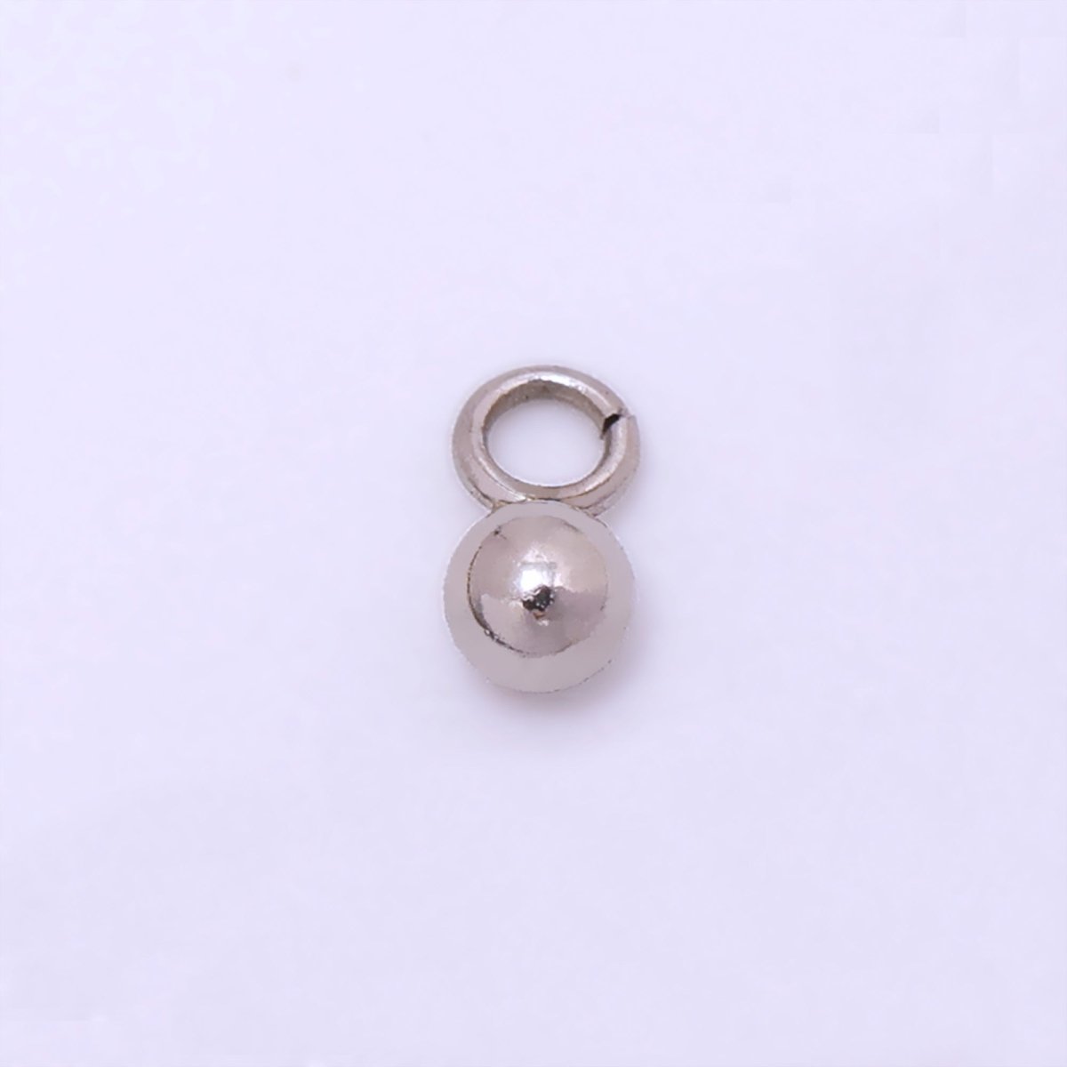 24K Gold Filled Minimalist Ball Bead Charm in Gold & Silver | P737 - DLUXCA