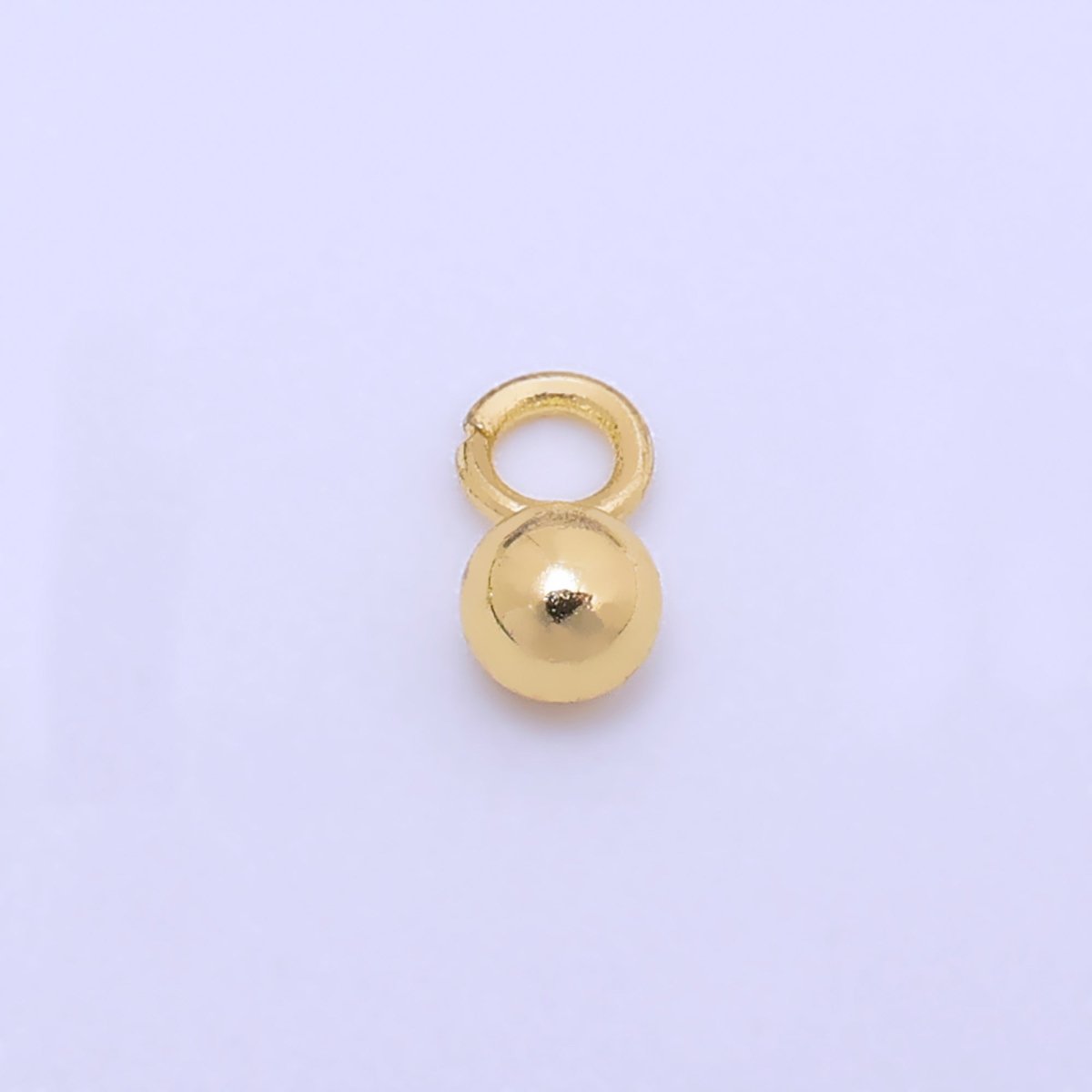 24K Gold Filled Minimalist Ball Bead Charm in Gold & Silver | P737 - DLUXCA