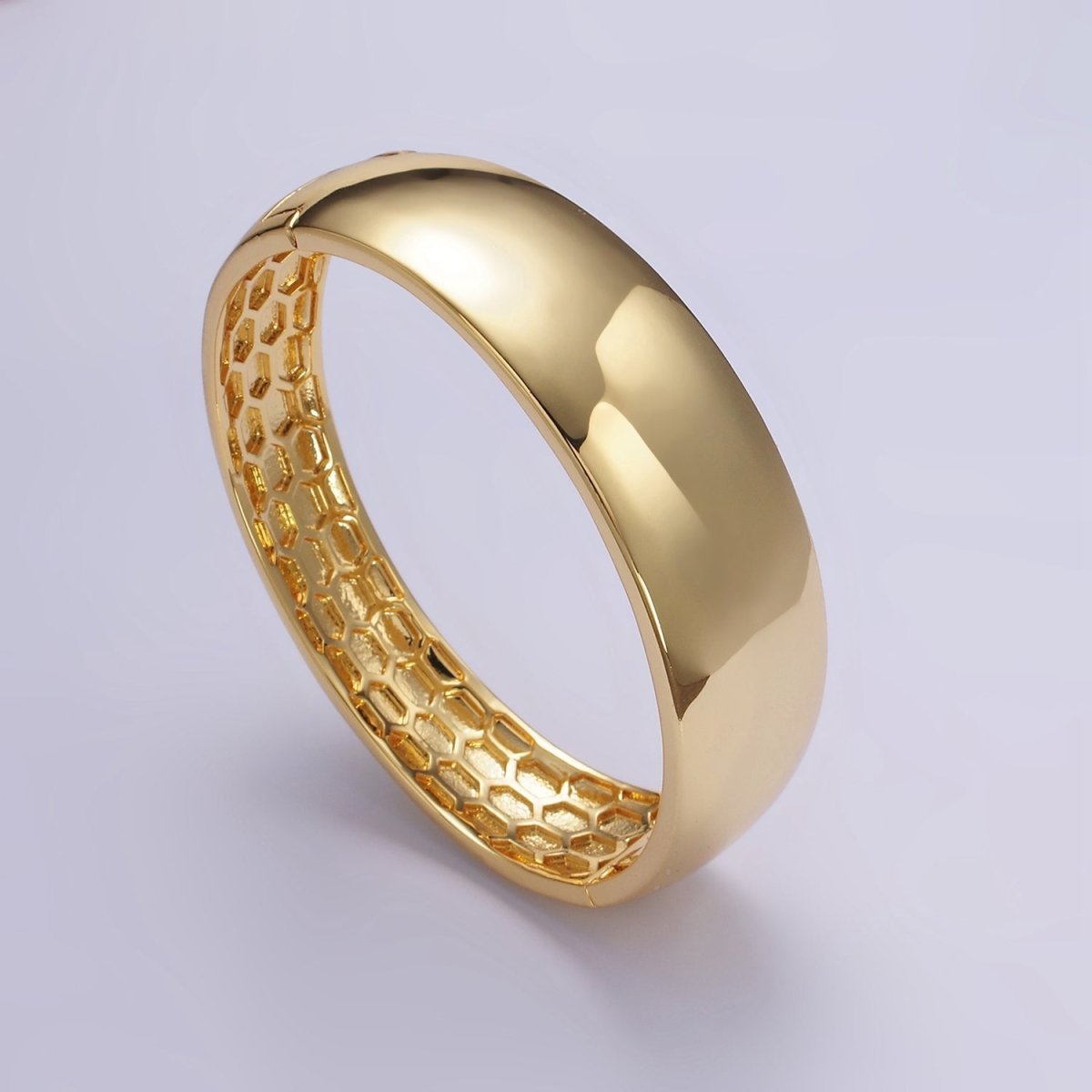 24K Gold Filled Minimalist Band Bangle Bracelet | WA - 2517 - DLUXCA