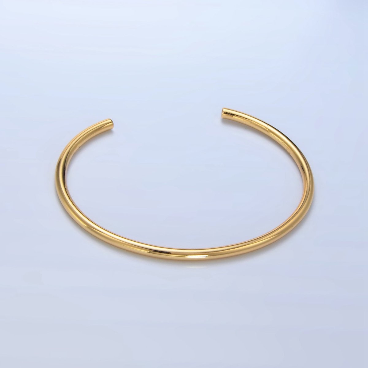 24K Gold Filled Minimalist Band Cuff Bangle Bracelet | WA - 2632 - DLUXCA