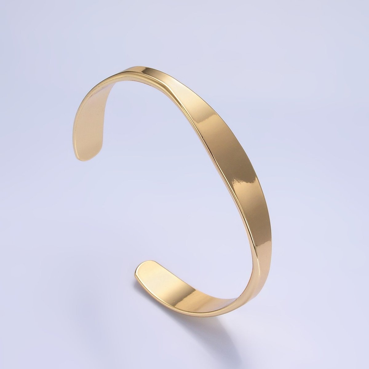 24K Gold Filled Minimalist Band Cuff Bracelet | WA - 2663 - DLUXCA