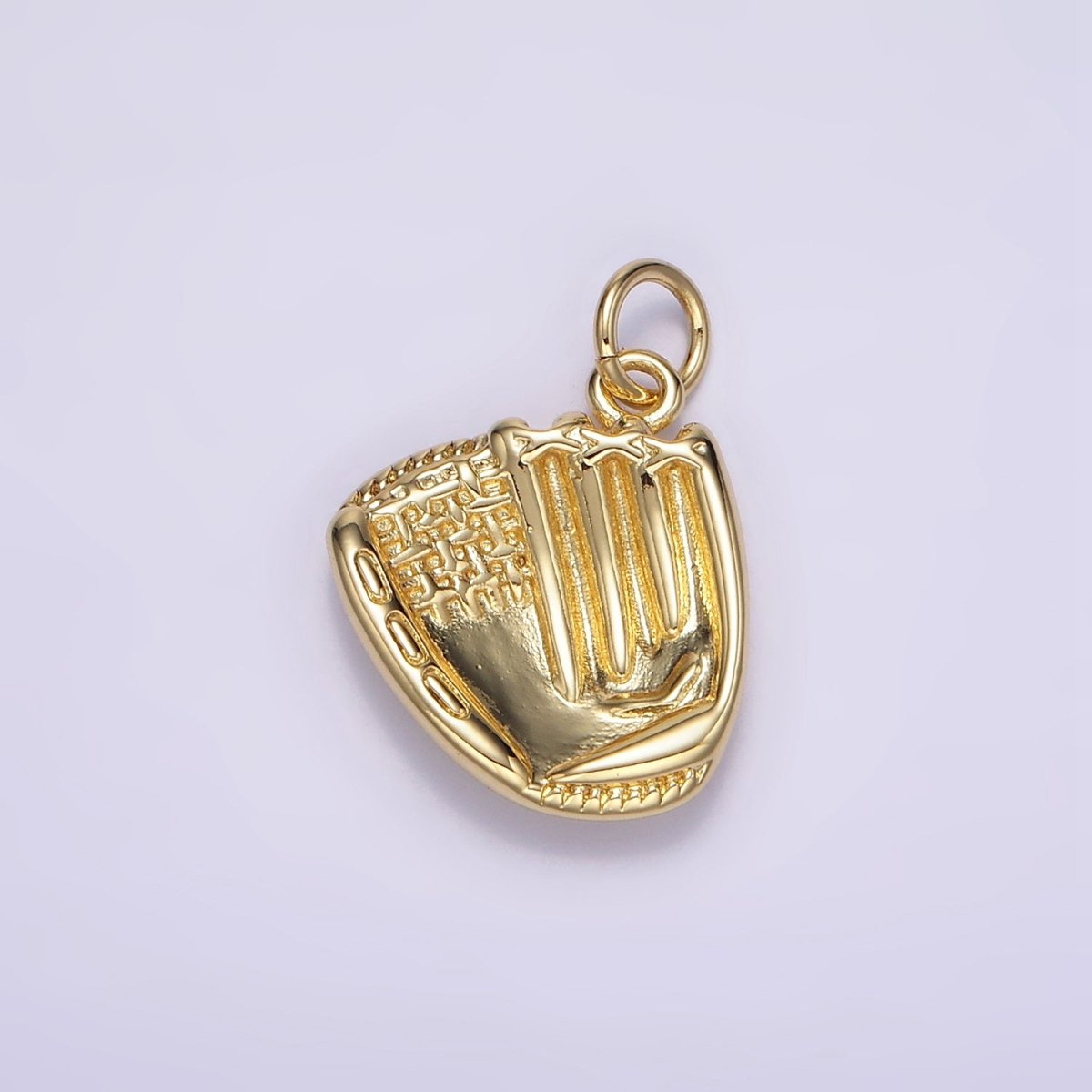 24K Gold Filled Minimalist Baseball Glove Pendant | M108 - DLUXCA