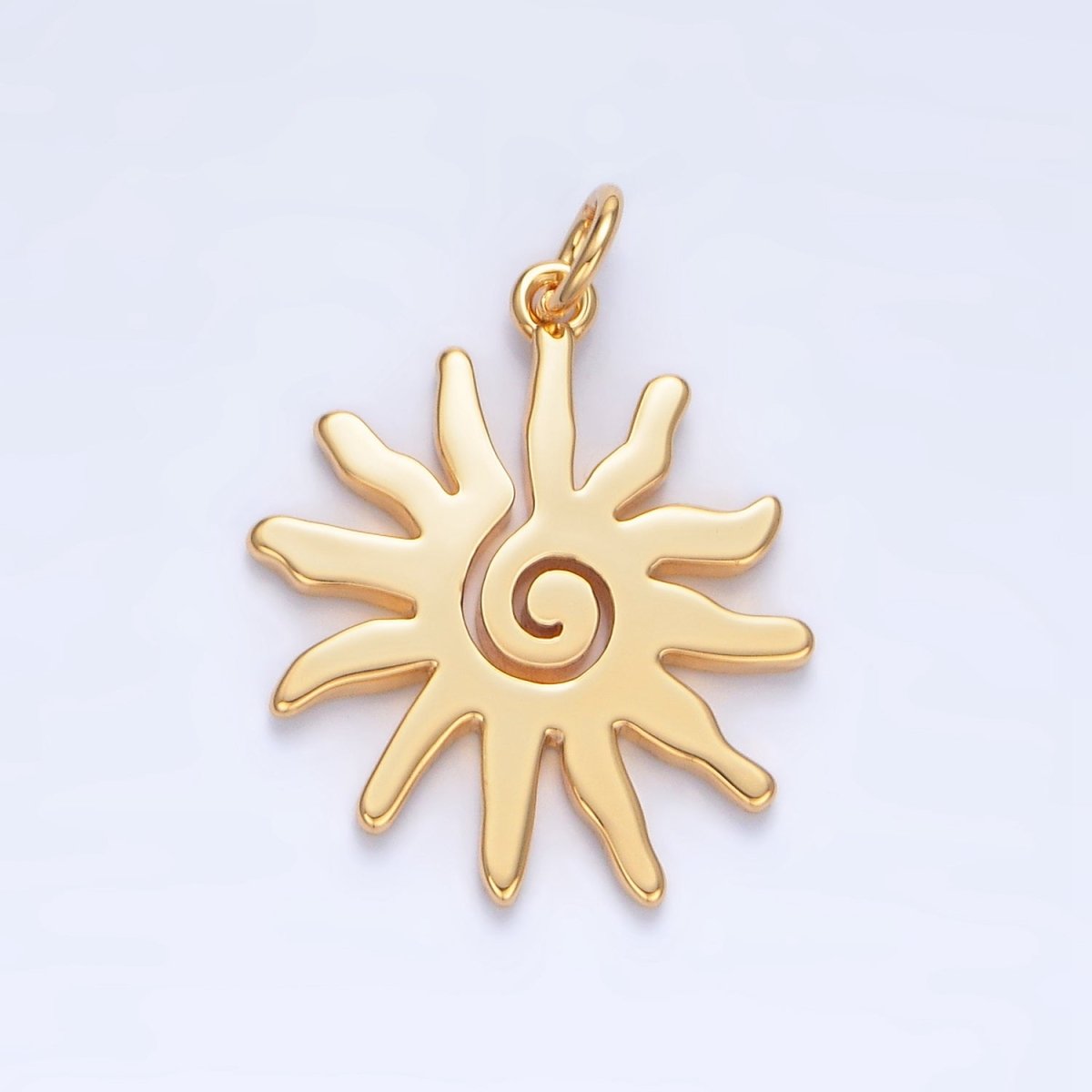 24K Gold Filled Minimalist Celestial Sun Ray Charm | X909 - DLUXCA