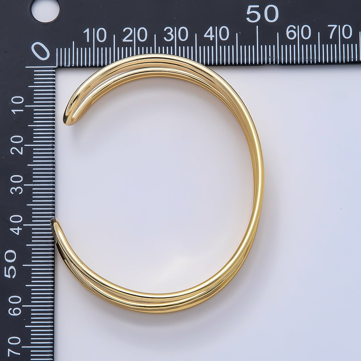 24K Gold Filled Minimalist Cuff Band Bangle Bracelet | WA - 3895 - DLUXCA