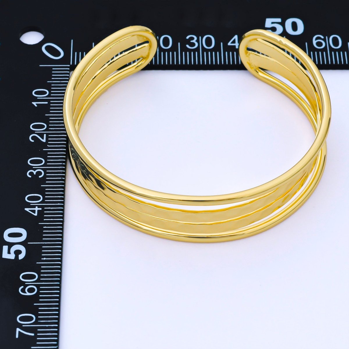 24K Gold Filled Minimalist Cuff Band Bangle Bracelet | WA - 3895 - DLUXCA