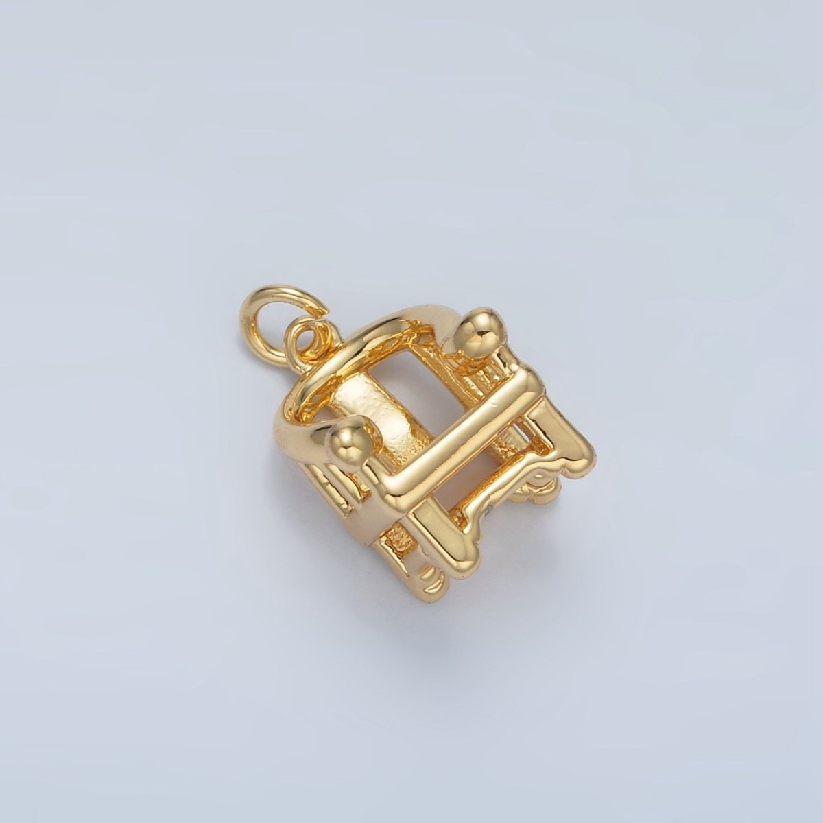 24k Gold Filled Minimalist Furniture Sitting Chair Charm | X - 588 - DLUXCA