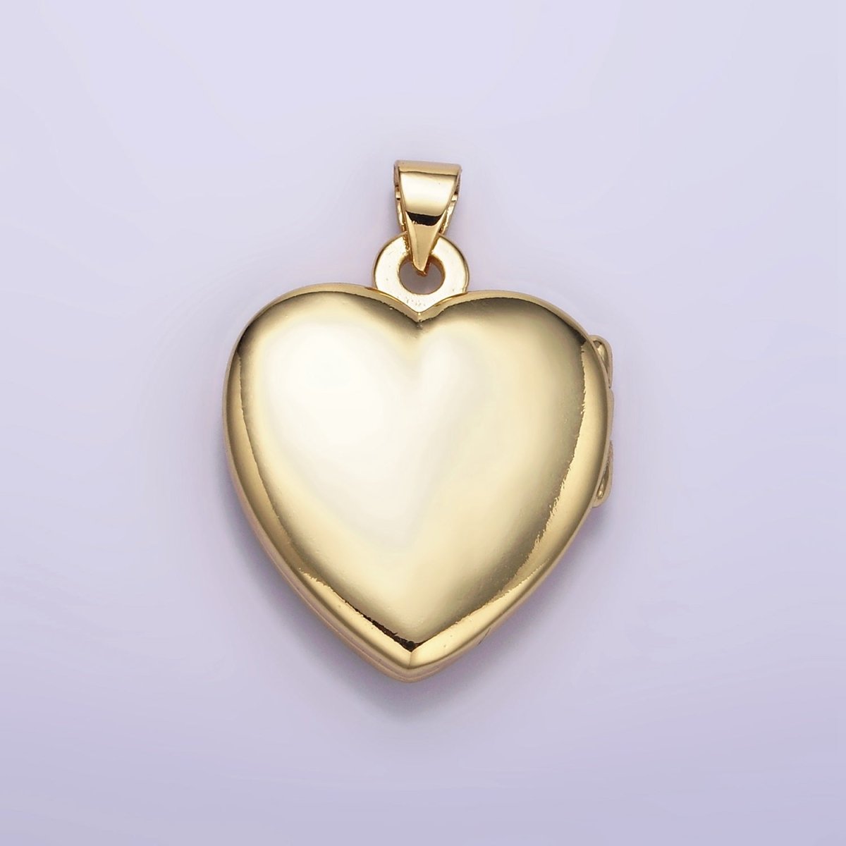 24K Gold Filled Minimalist Heart Locket Pendant | H429 - DLUXCA