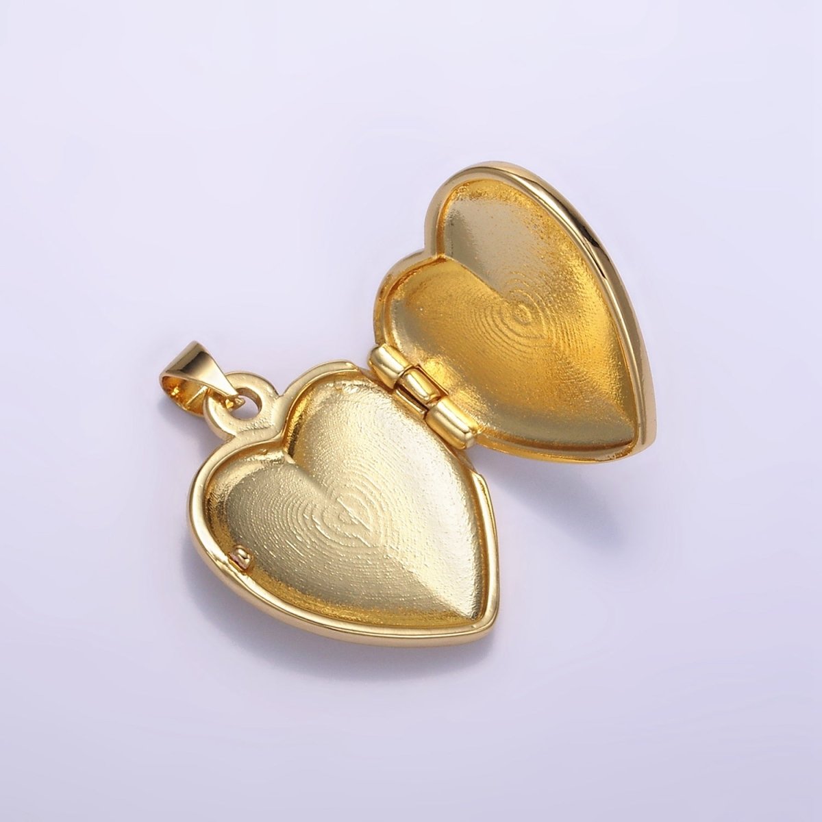 24K Gold Filled Minimalist Heart Locket Pendant | H429 - DLUXCA