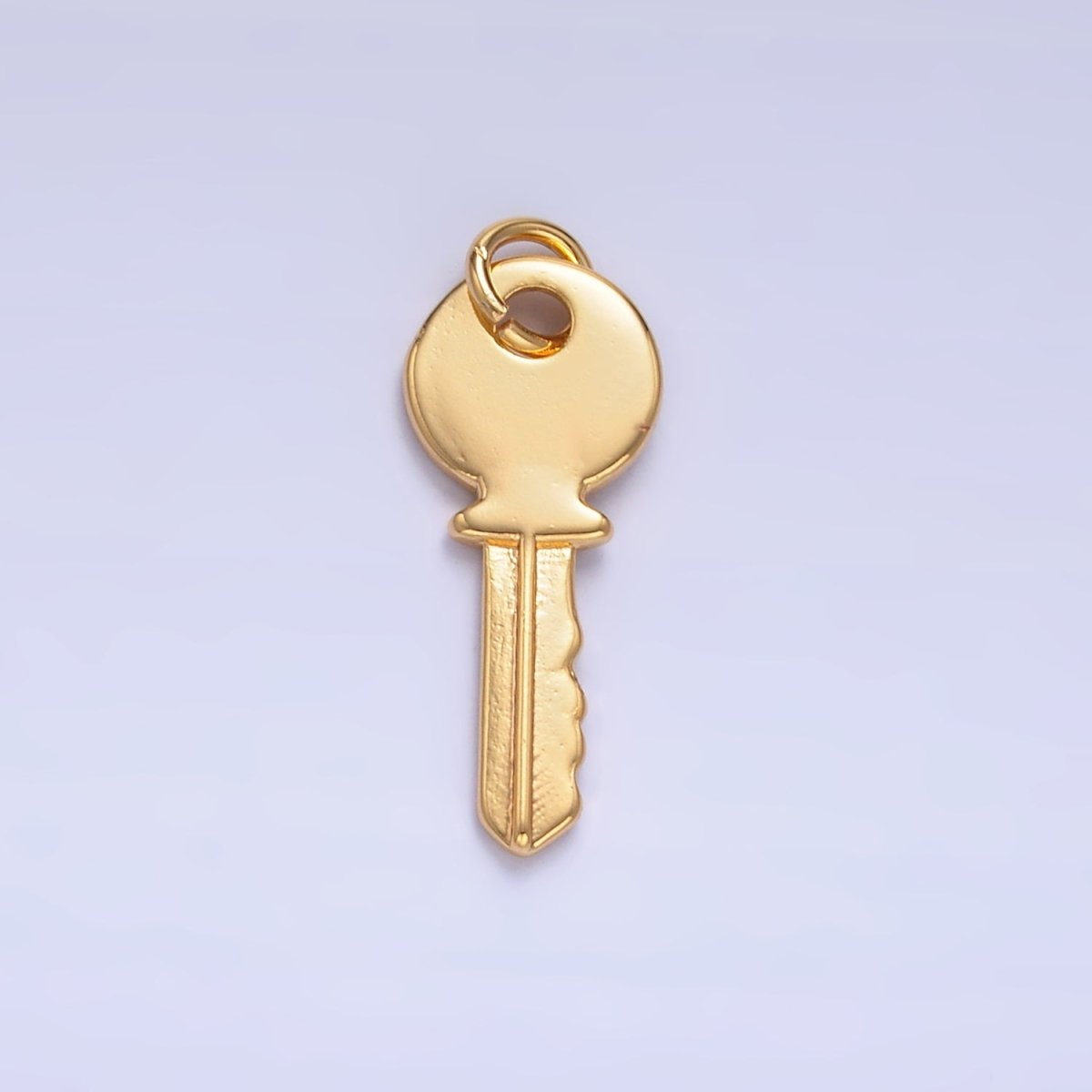 24K Gold Filled Minimalist Key Lock Charm in Gold & Silver | W404 - DLUXCA