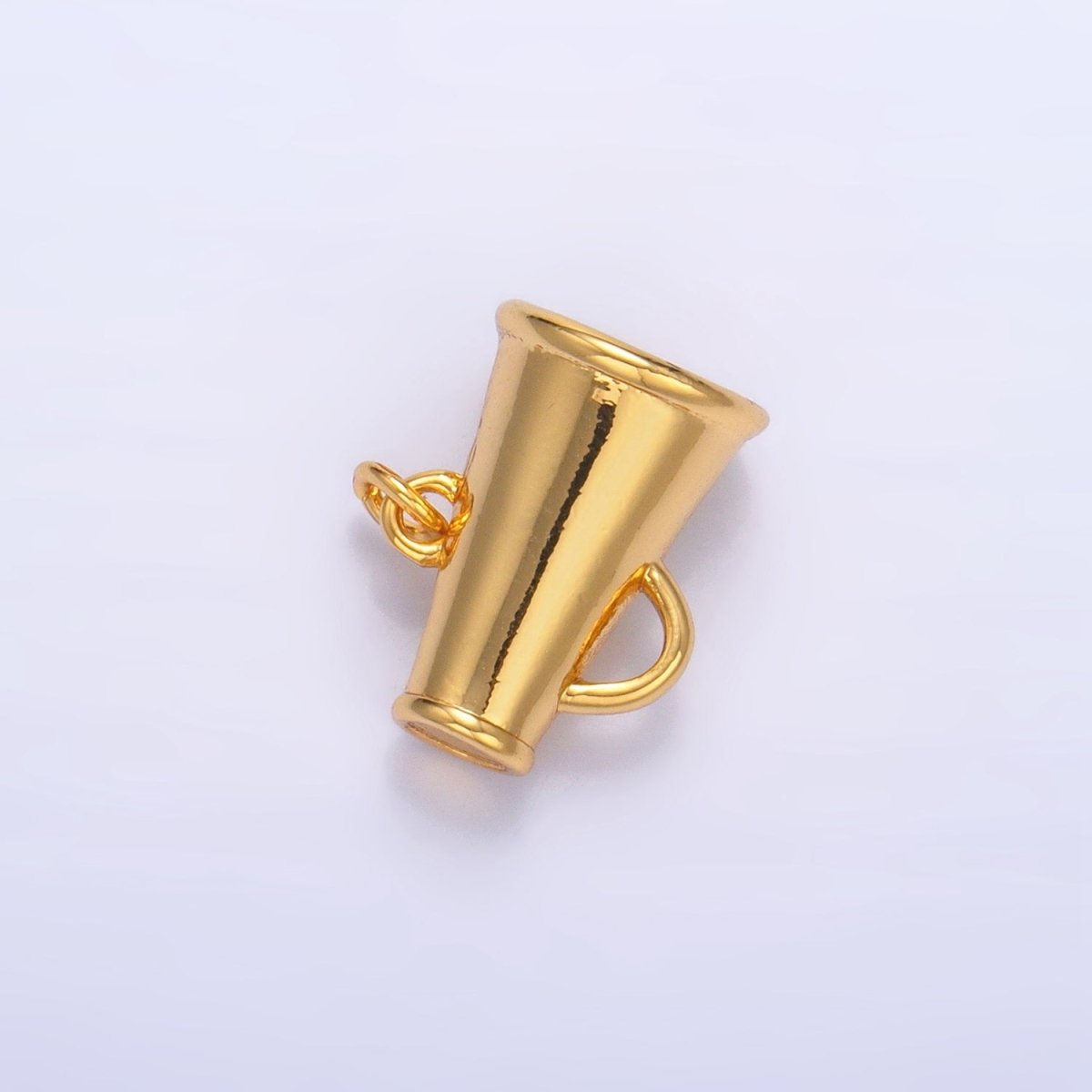 24K Gold Filled Minimalist Megaphone 3D Multidimensional Charm | E654 - DLUXCA