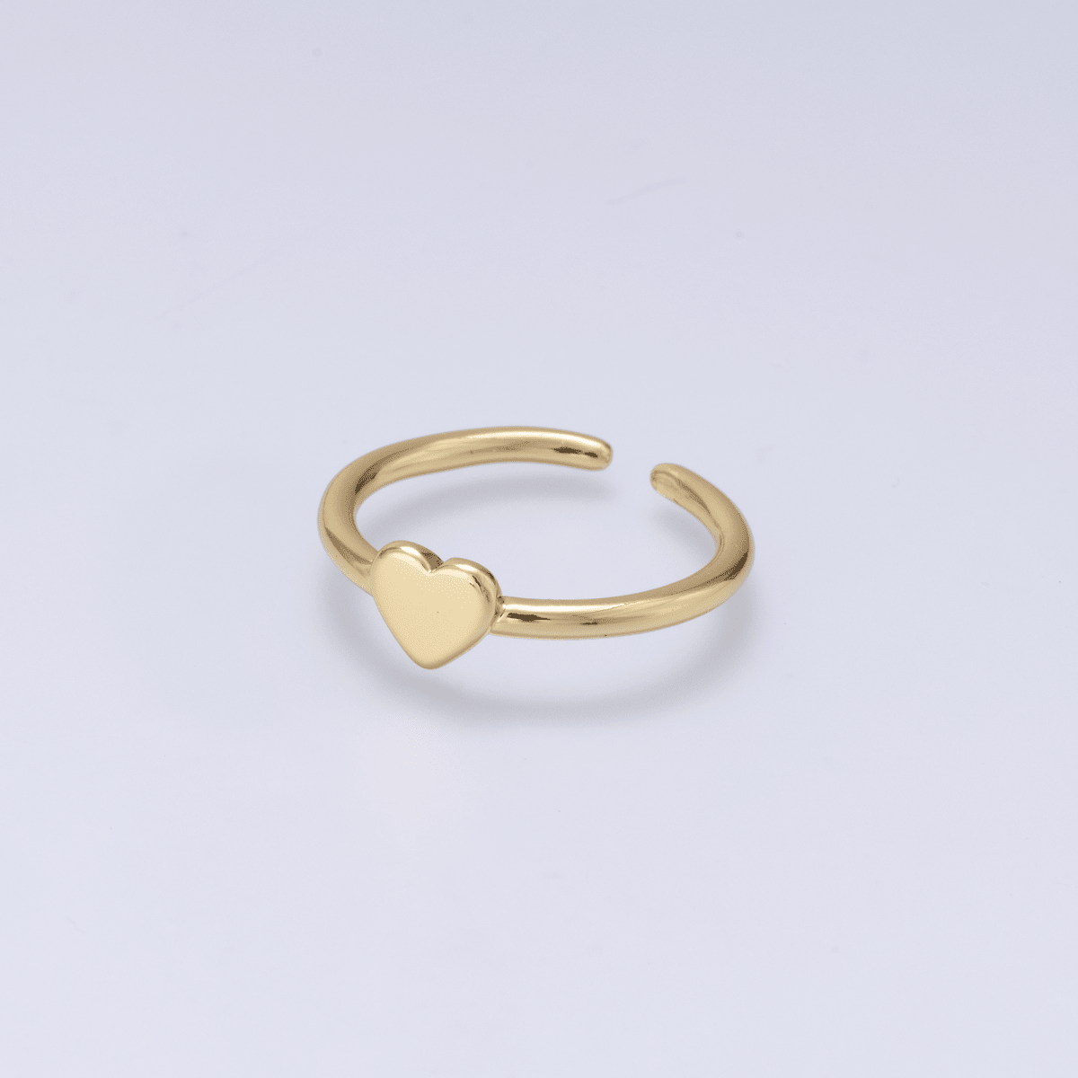 24K Gold Filled Minimalist Mini Heart Ring | Ring-00288 - DLUXCA