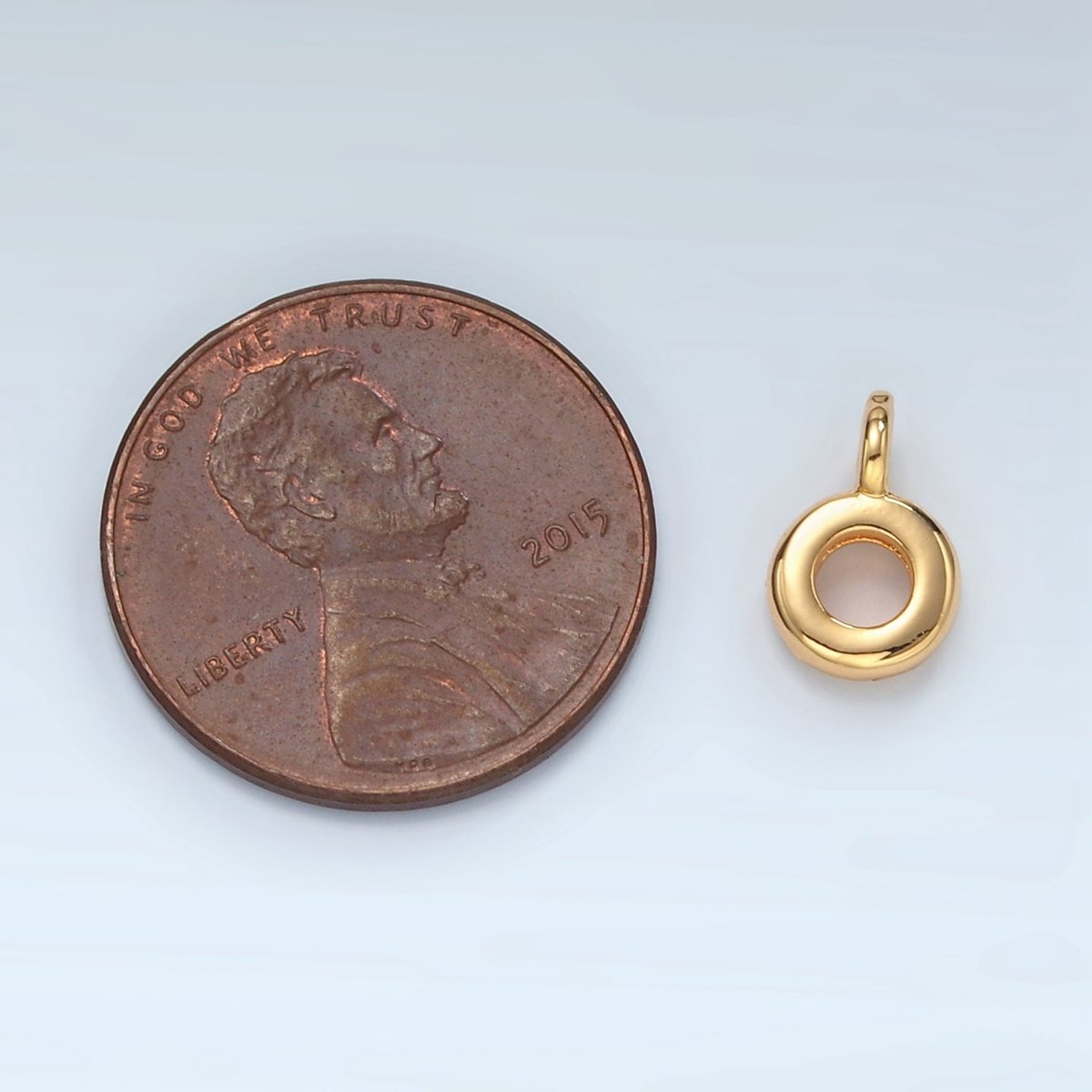 24K Gold Filled Minimalist Mini Round Charm Findings | L073 - DLUXCA