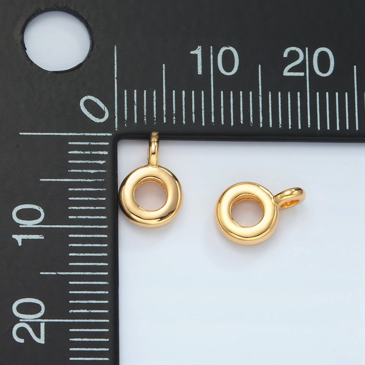 24K Gold Filled Minimalist Mini Round Charm Findings | L073 - DLUXCA