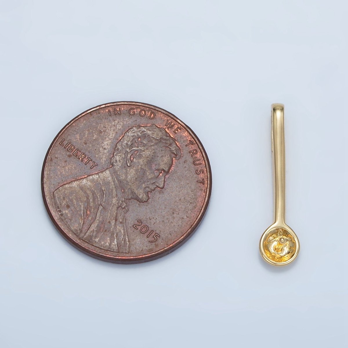 24K Gold Filled Minimalist Needle Drill Drop Bail Findings | Z571 - DLUXCA