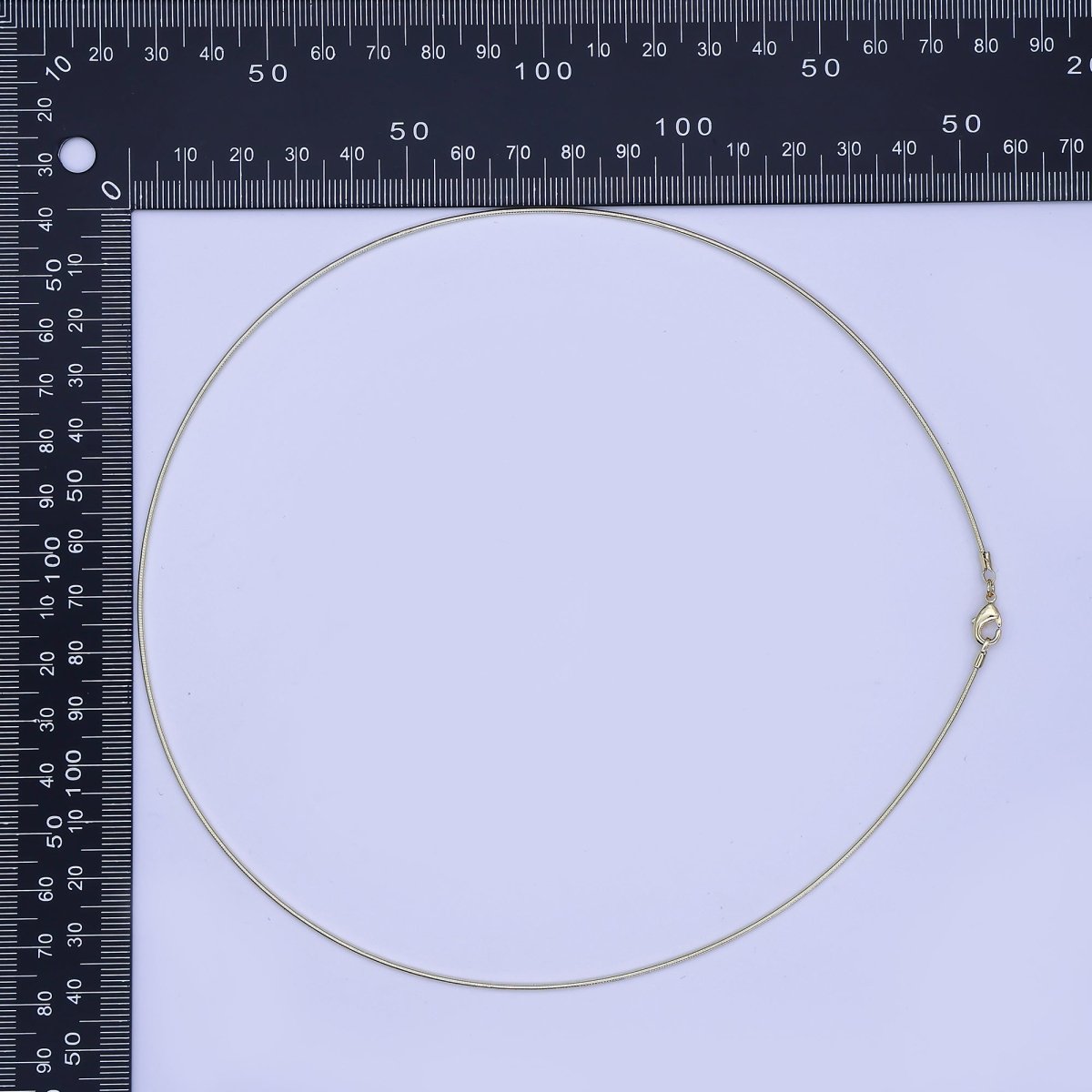 24K Gold Filled Minimalist Snake Chain Necklace | WA - 3136 - DLUXCA
