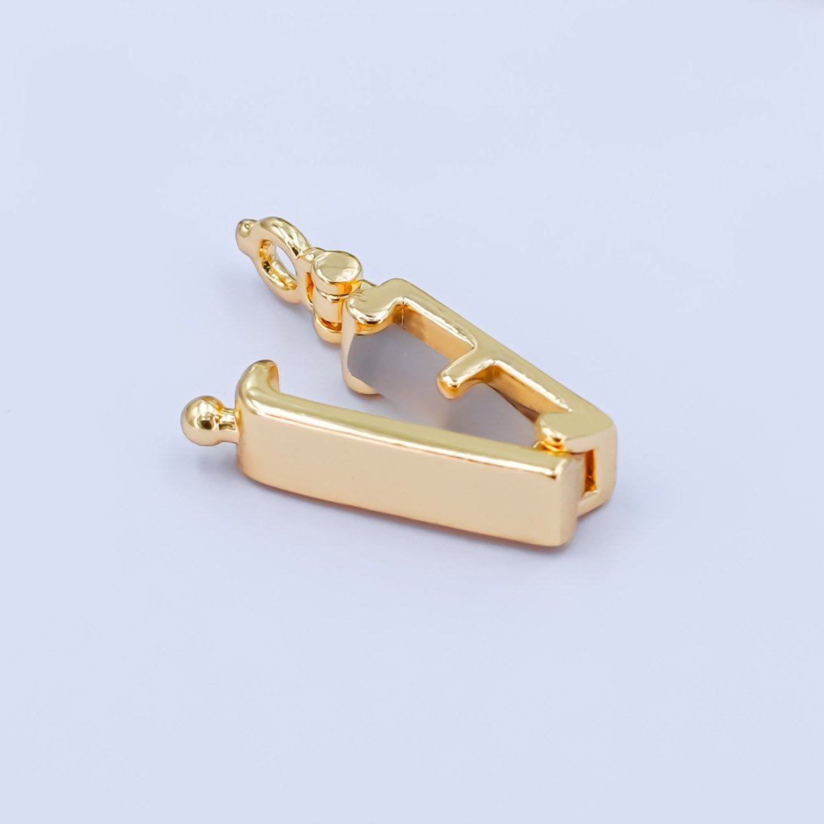 24K Gold Filled Minimalist Snap Rectangular Bail Finding in Gold & Silver | Z1086 - DLUXCA