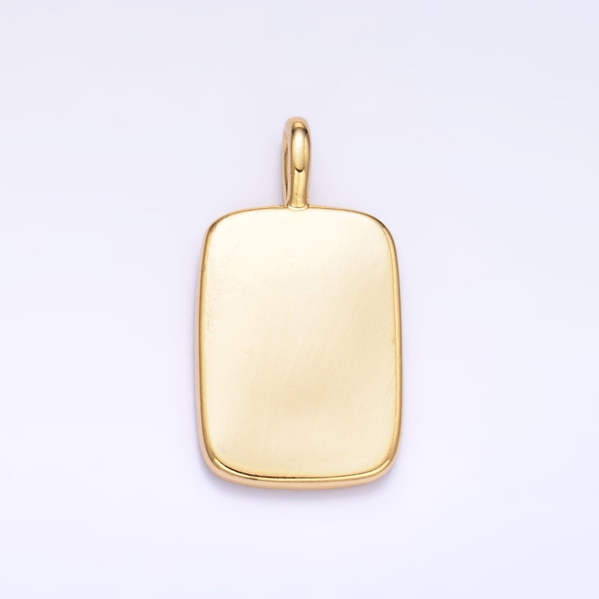 24K Gold Filled Minimalist Tag Bar Pendant | AA1457 - DLUXCA