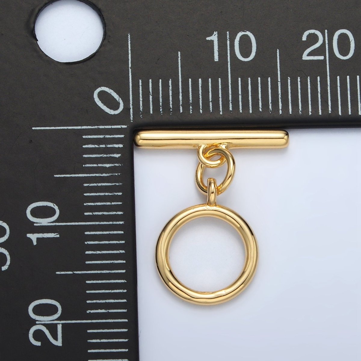 24K Gold Filled Minimalist Toggle Clasps Closure Findings | Z852 - DLUXCA