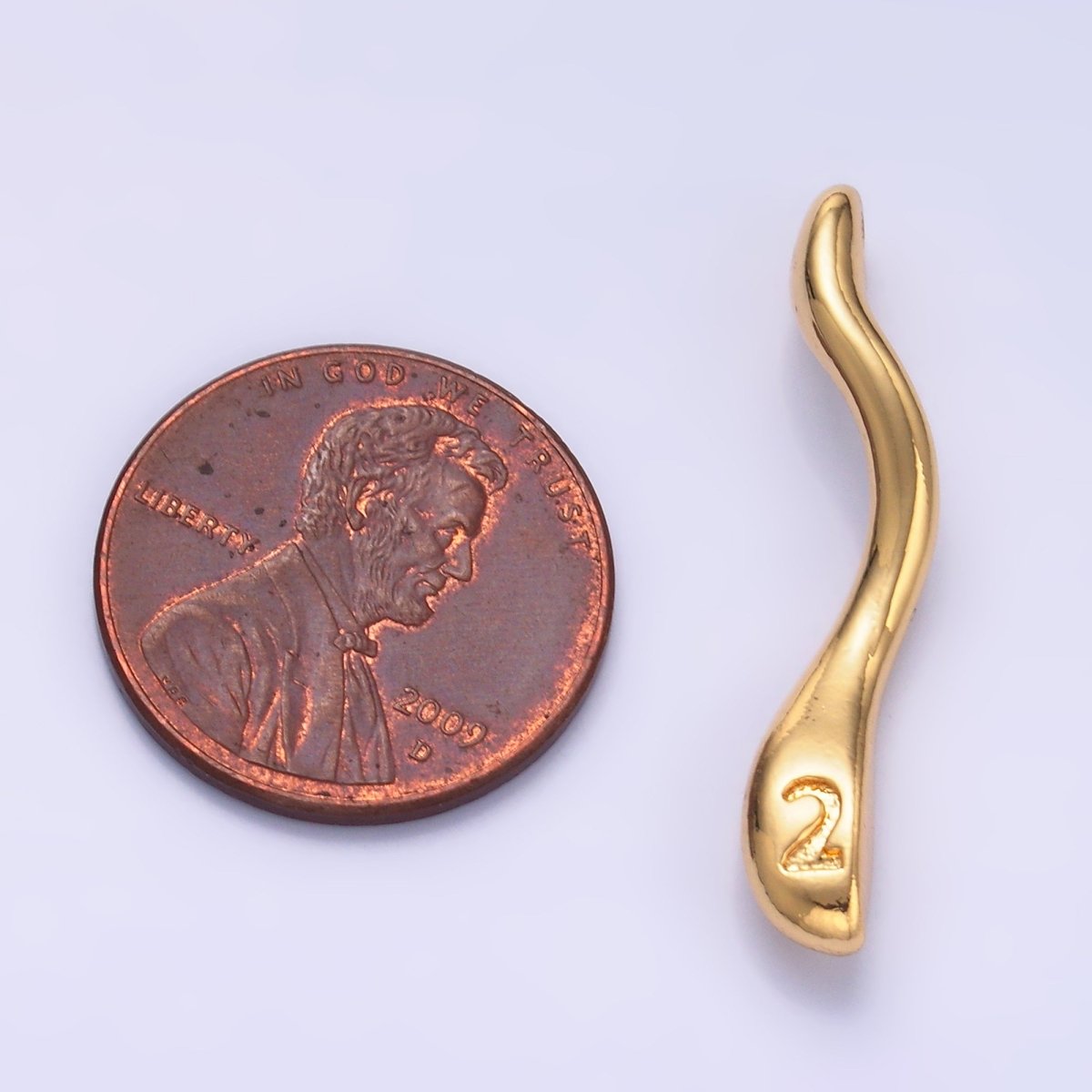 24K Gold Filled Molten Drip Twirl Mixed Metal Charm Set | C875 - DLUXCA
