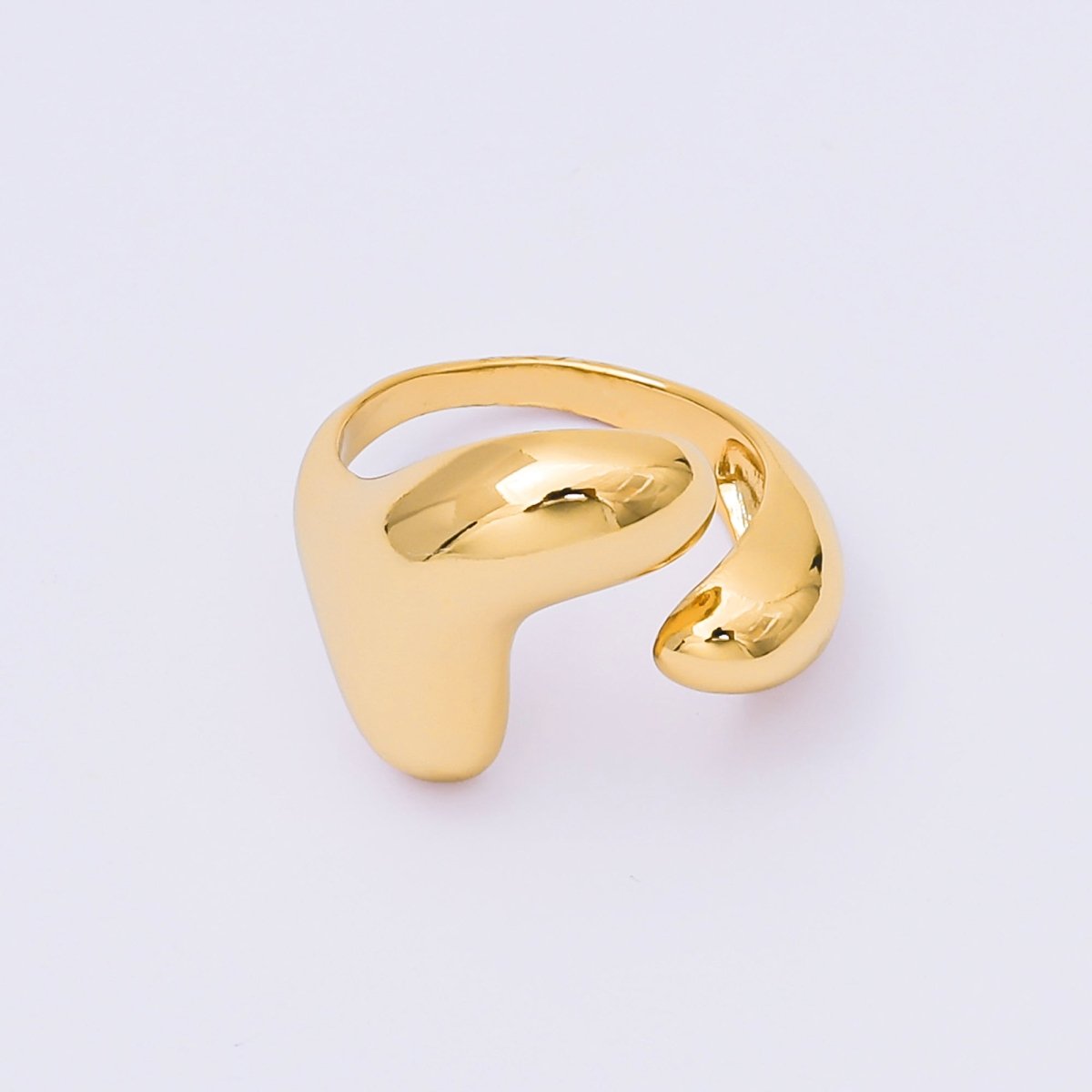 24K Gold Filled Molten Gold Modern Wrap Ring | O218 - DLUXCA