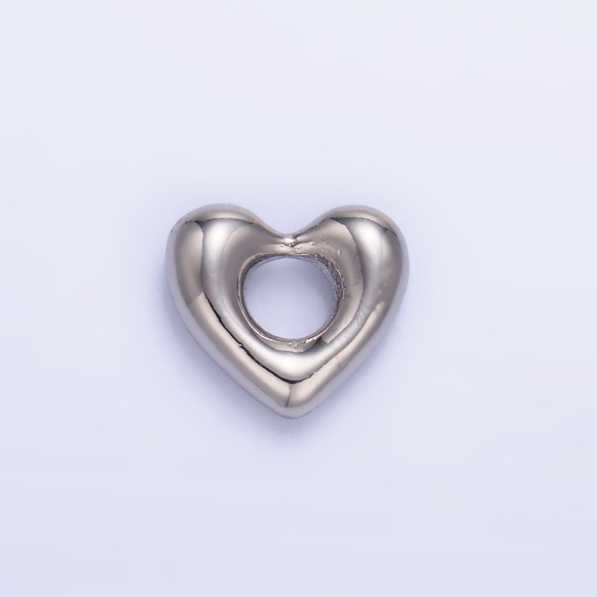 24K Gold Filled Molten Heart Bead in Gold & Silver | B207 - DLUXCA