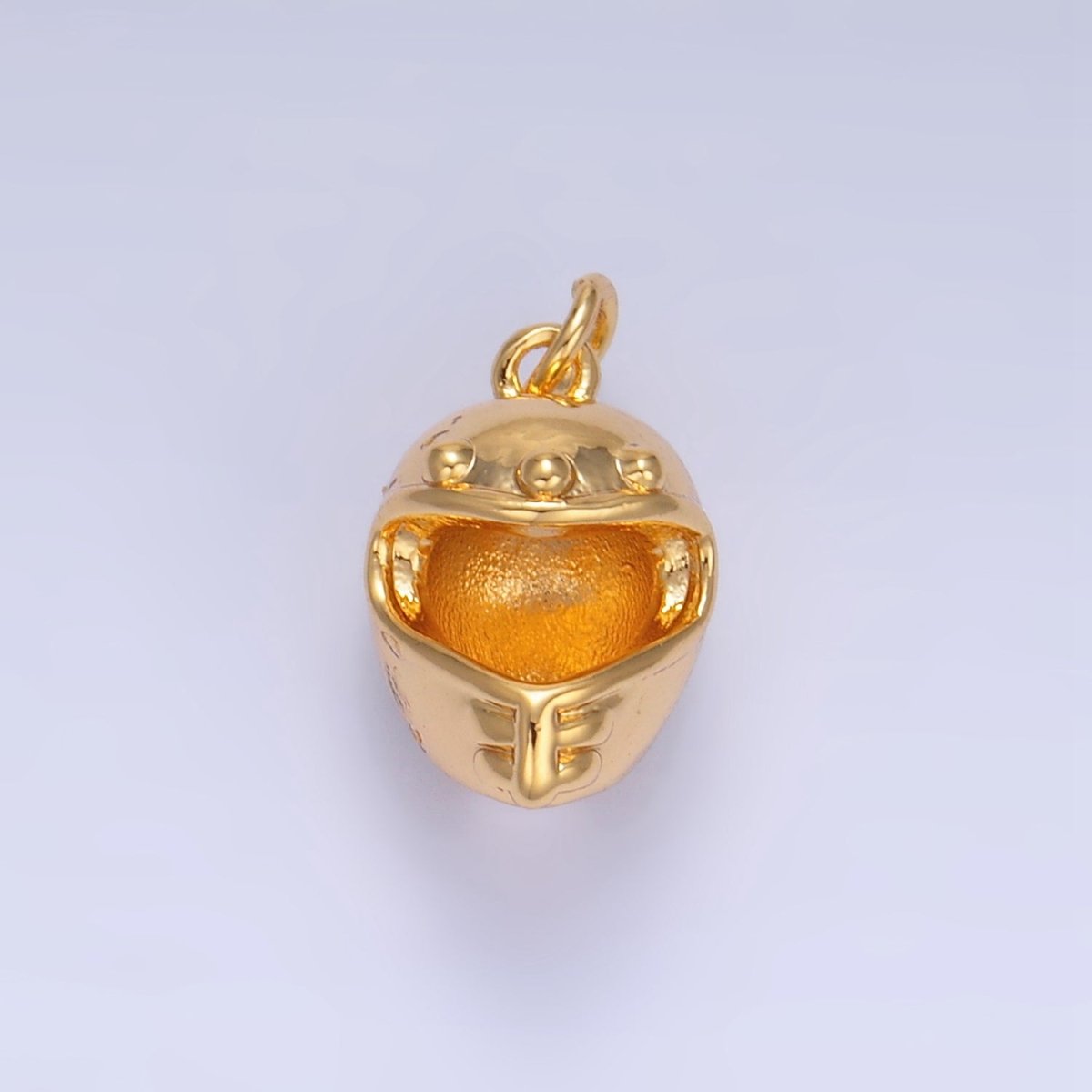 24K Gold Filled Motorcycle Helmet Multidimensional 3D Charm | W134 - DLUXCA