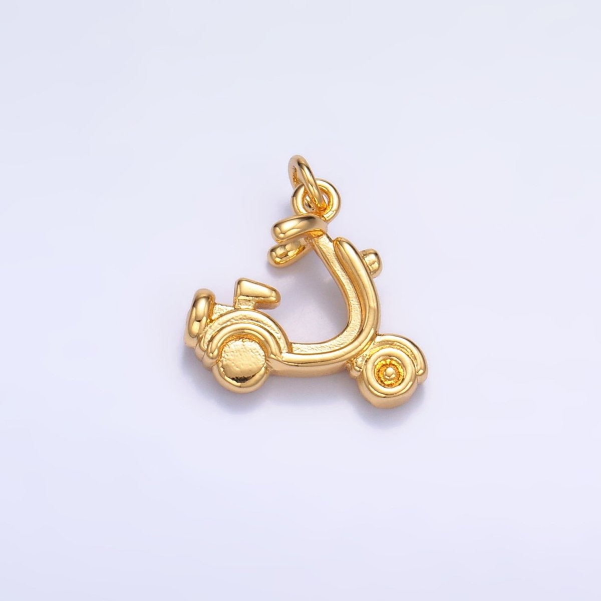 24K Gold Filled Motorcycle Scooter Bike Vehicle Multidimensional 3D Charm in Gold & Silver | W315 - DLUXCA