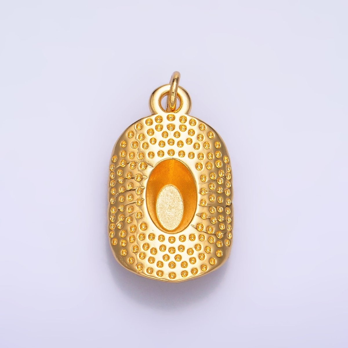 24K Gold Filled Multidimensional 3D Cowboy Hat Charm | W269 - DLUXCA