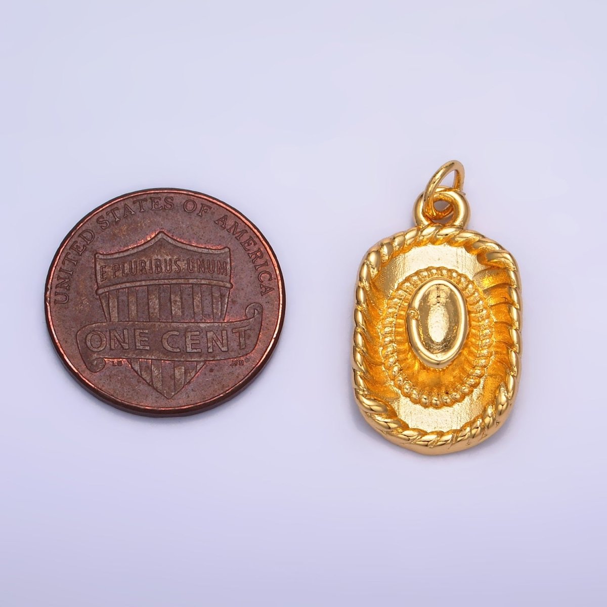 24K Gold Filled Multidimensional 3D Cowboy Hat Charm | W269 - DLUXCA